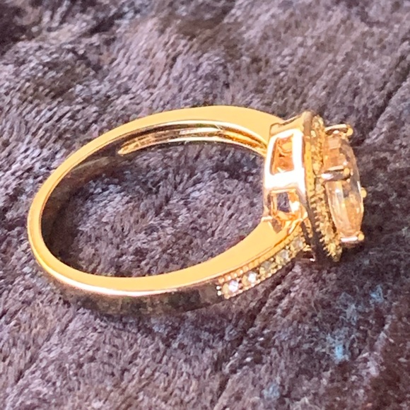 Micro pave faux diamond halo ring - Picture 7 of 7